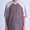 GRIDIRON T - SHIRT / ivory & burgundy check - TUCKSHOP