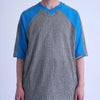 GRIDIRON T - SHIRT / light blue & green check - TUCKSHOP