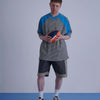 GRIDIRON T - SHIRT / light blue & green check - TUCKSHOP