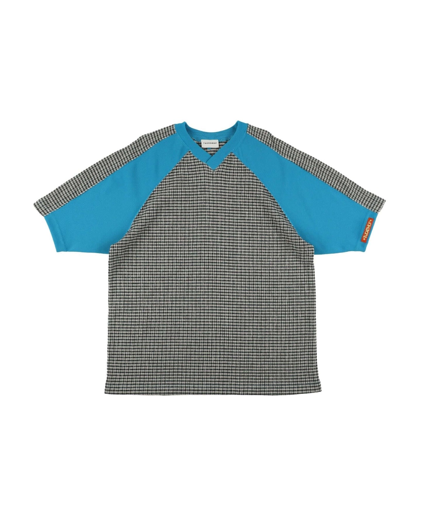 GRIDIRON T - SHIRT / light blue & green check - TUCKSHOP
