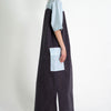 PANELED MAXI DRESS / white stripe & orange - TUCKSHOP