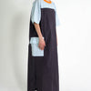 PANELED MAXI DRESS / white stripe & orange - TUCKSHOP