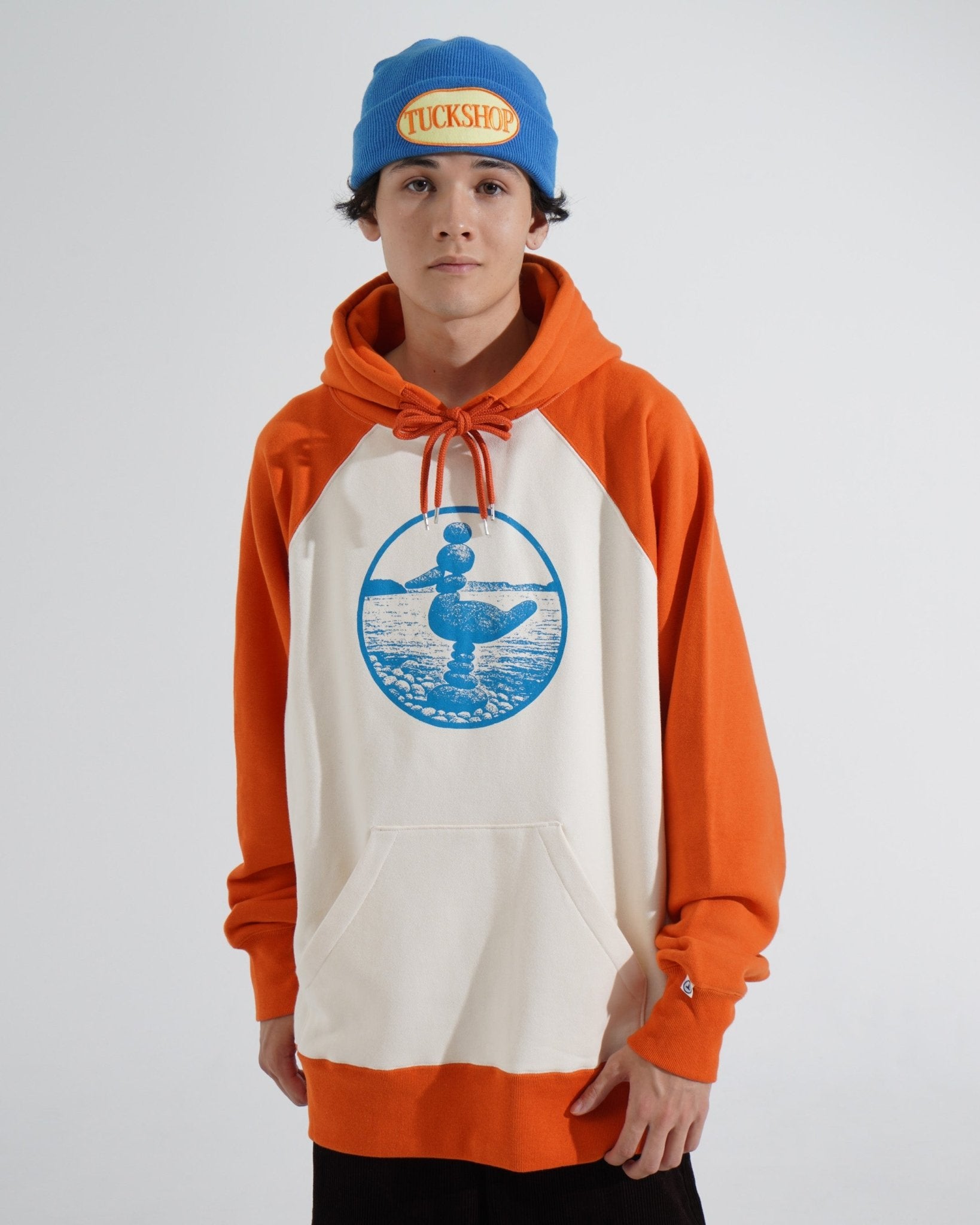 PRINTED RAGLAN HOODIE - TUCKSHOP