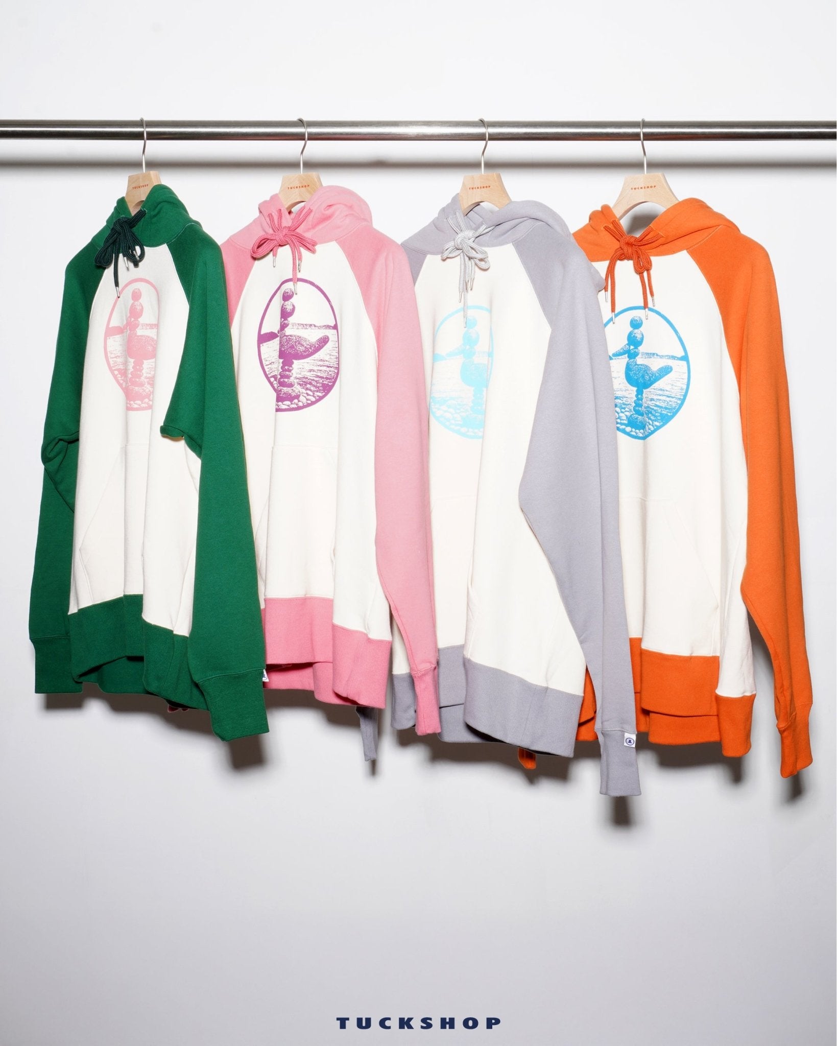 PRINTED RAGLAN HOODIE - TUCKSHOP