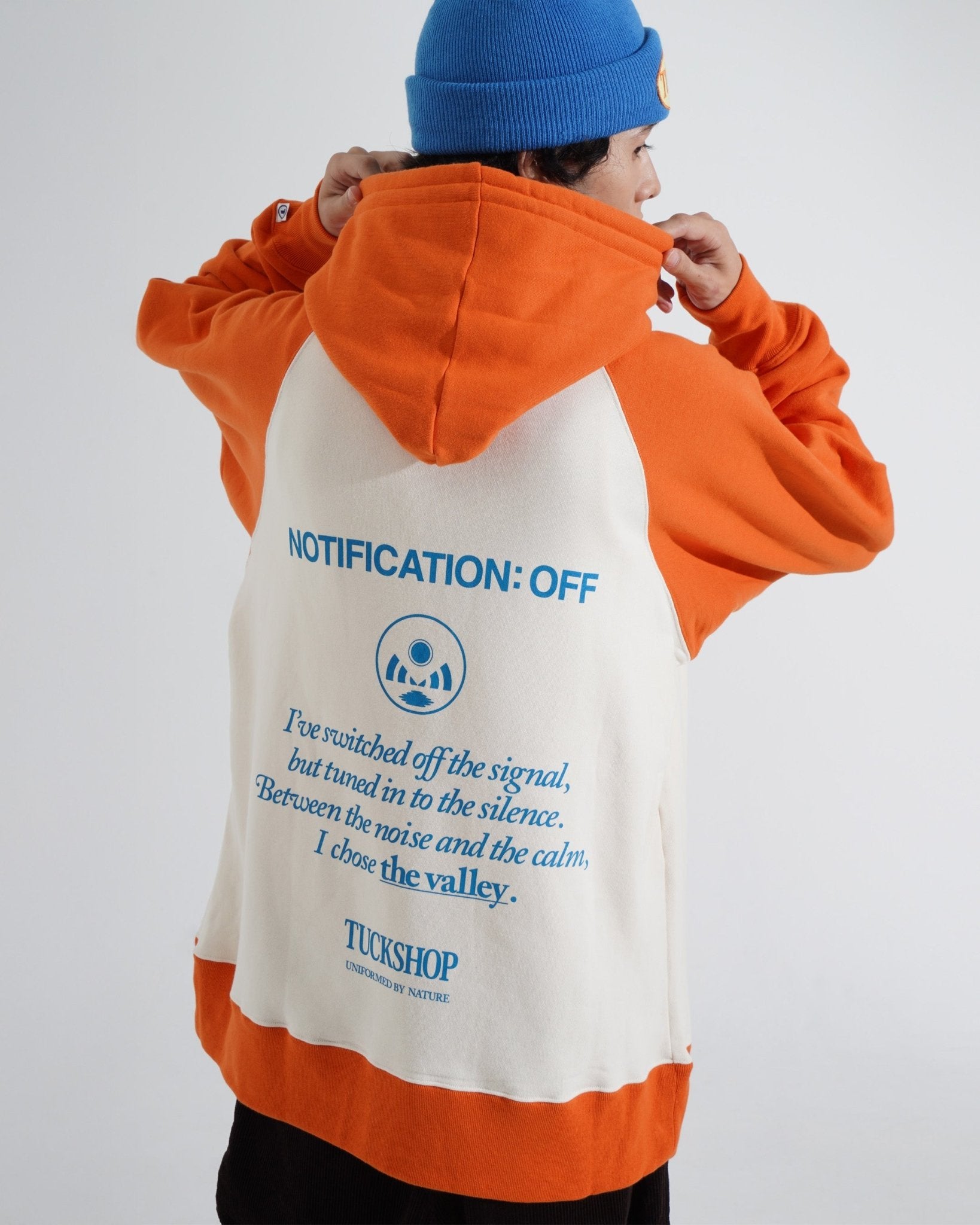 PRINTED RAGLAN HOODIE - TUCKSHOP