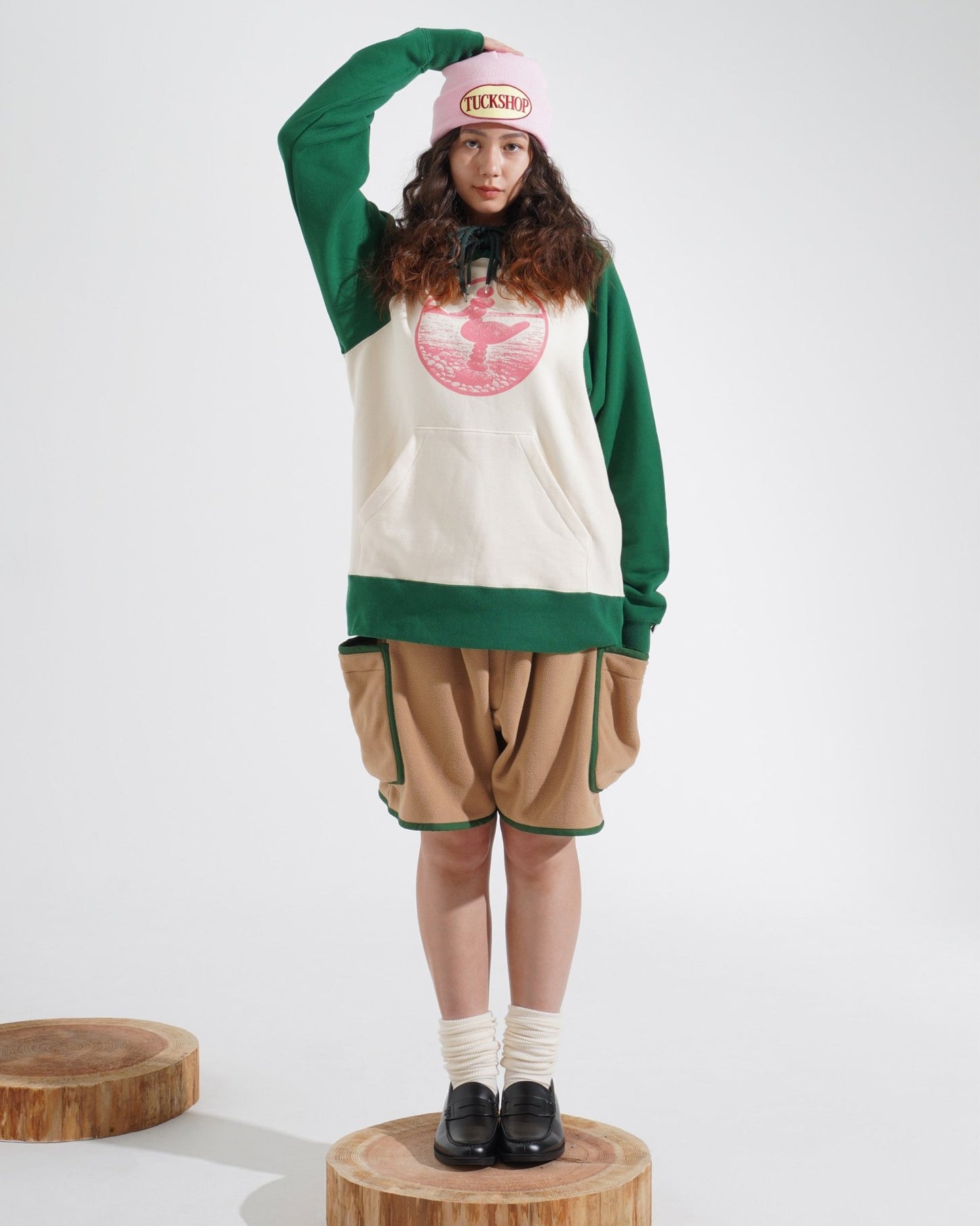 PRINTED RAGLAN HOODIE - TUCKSHOP