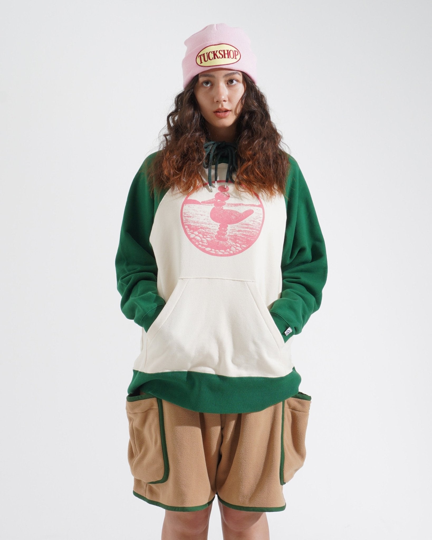 PRINTED RAGLAN HOODIE - TUCKSHOP
