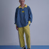 SNAP DENIM PANTS / bright yellow & off white - TUCKSHOP