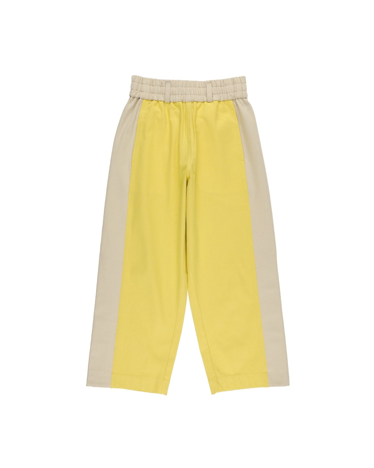SNAP DENIM PANTS / bright yellow & off white - TUCKSHOP