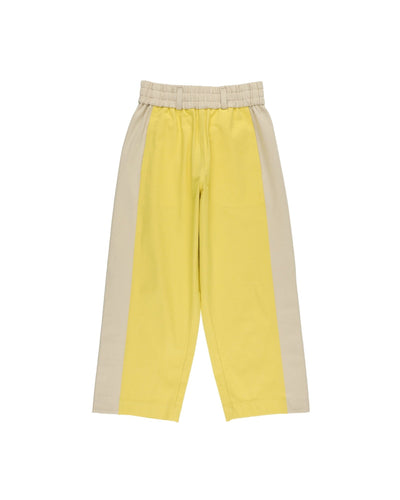 SNAP DENIM PANTS / bright yellow & off white - TUCKSHOP