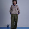 SNAP DENIM PANTS / khaki & off white - TUCKSHOP