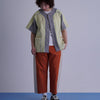 SNAP DENIM PANTS / orange & off white - TUCKSHOP
