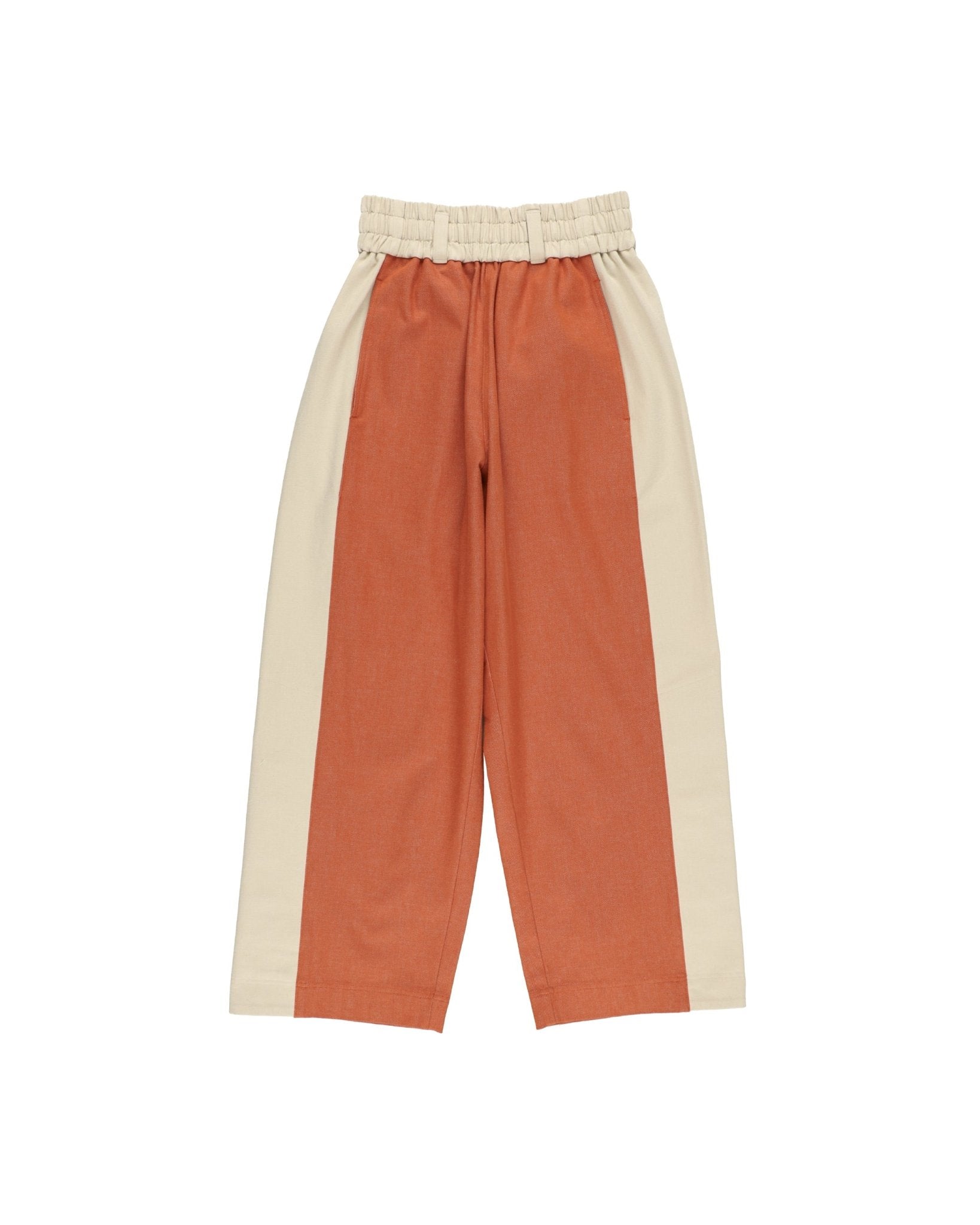 SNAP DENIM PANTS / orange & off white - TUCKSHOP