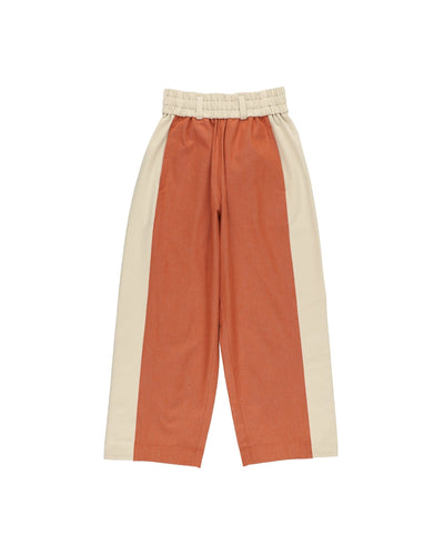 SNAP DENIM PANTS / orange & off white - TUCKSHOP