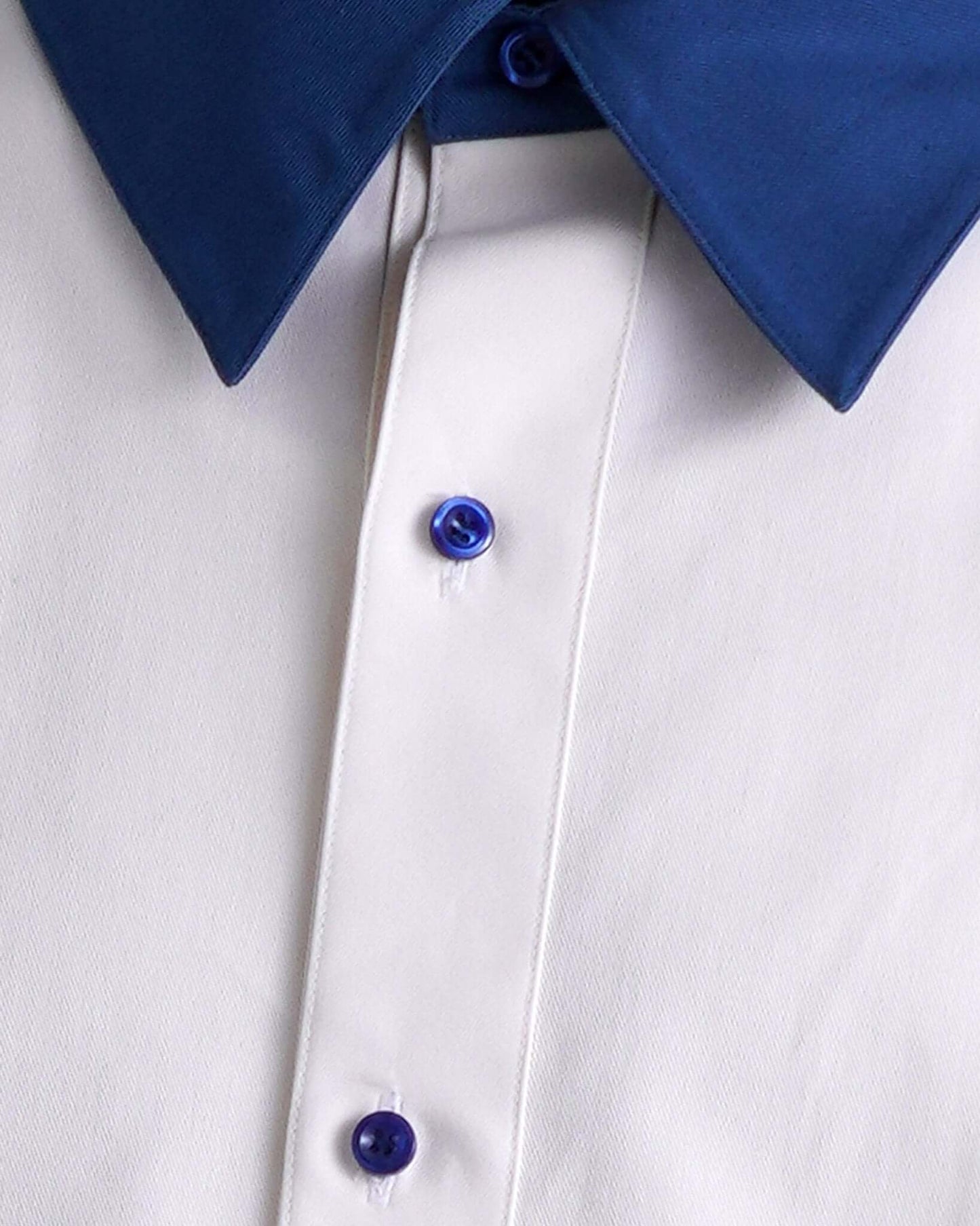SPLIT SS SHIRT / blue & off white - TUCKSHOP