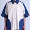 SPLIT SS SHIRT / blue & off white - TUCKSHOP