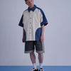 SPLIT SS SHIRT / blue & off white - TUCKSHOP