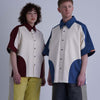 SPLIT SS SHIRT / burgundy & off white - TUCKSHOP