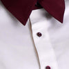 SPLIT SS SHIRT / burgundy & off white - TUCKSHOP