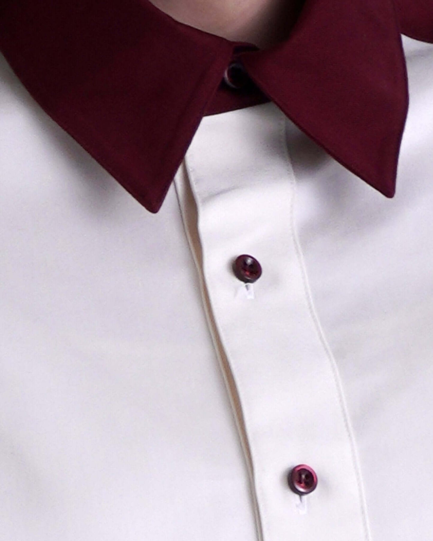 SPLIT SS SHIRT / burgundy & off white - TUCKSHOP
