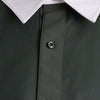 SPLIT SS SHIRT / off white & khaki - TUCKSHOP