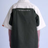 SPLIT SS SHIRT / off white & khaki - TUCKSHOP