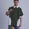 SPLIT SS SHIRT / off white & khaki - TUCKSHOP