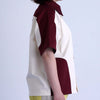 SPLIT SS SHIRT / off white & khaki - TUCKSHOP