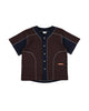 WAFFLE BASEBALL SHIRT / burgundy & navy - TUCKSHOP