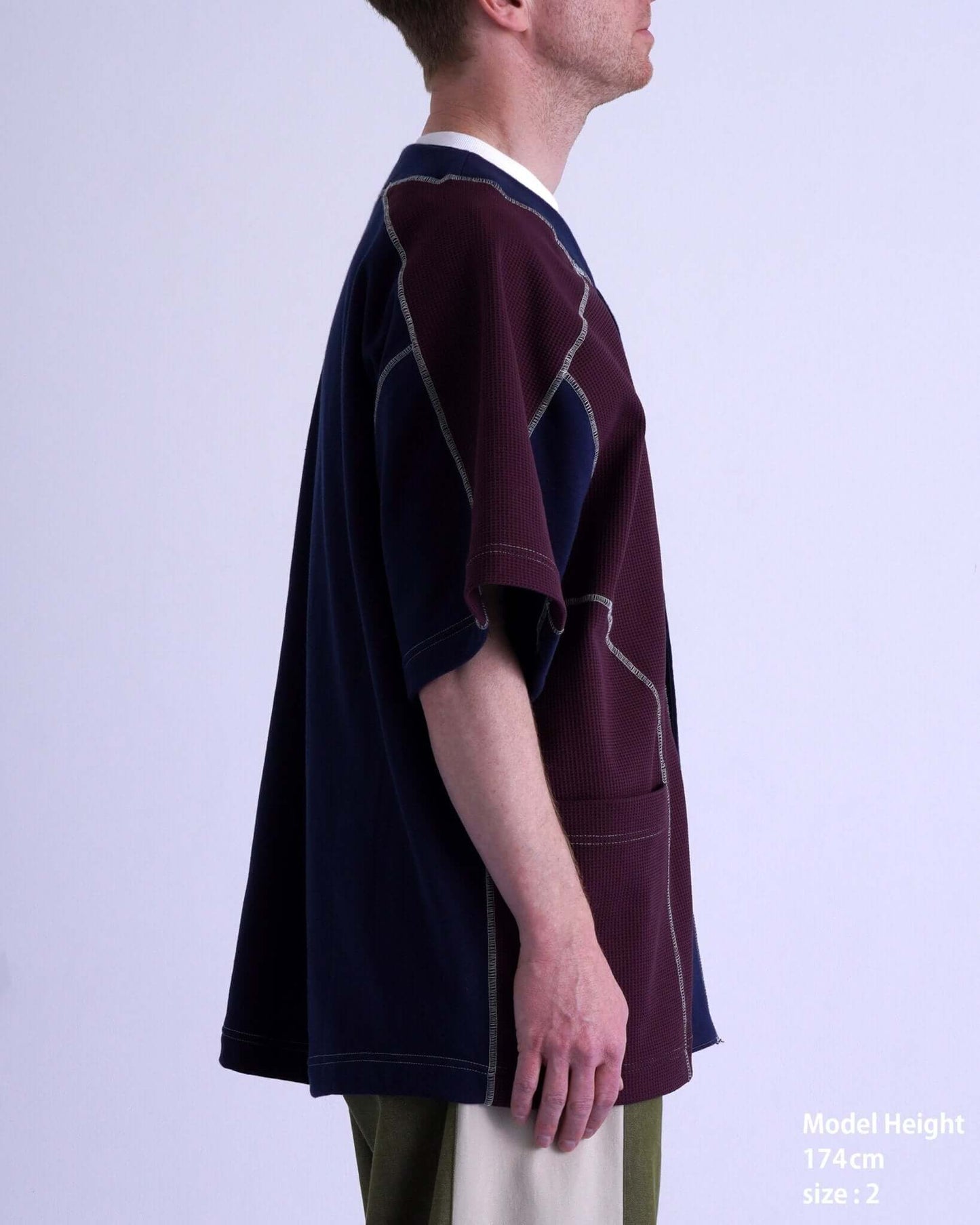 WAFFLE BASEBALL SHIRT / gray & white - TUCKSHOP