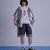 WAFFLE BASEBALL SHIRT / gray & white - TUCKSHOP