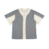 WAFFLE BASEBALL SHIRT / gray & white - TUCKSHOP