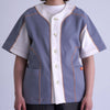 WAFFLE BASEBALL SHIRT / gray & white - TUCKSHOP