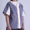 WAFFLE BASEBALL SHIRT / gray & white - TUCKSHOP