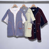 WAFFLE BASEBALL SHIRT / gray & white - TUCKSHOP