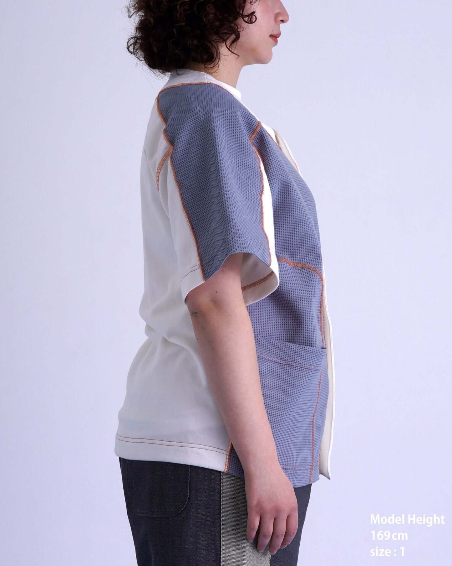 WAFFLE BASEBALL SHIRT / gray & white - TUCKSHOP