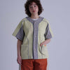 WAFFLE BASEBALL SHIRT / yellow & gray - TUCKSHOP