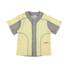 WAFFLE BASEBALL SHIRT / yellow & gray - TUCKSHOP