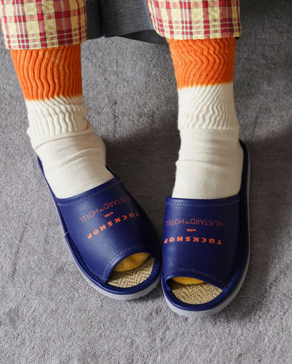 WOVEN SLIDES / royal blue - TUCKSHOP