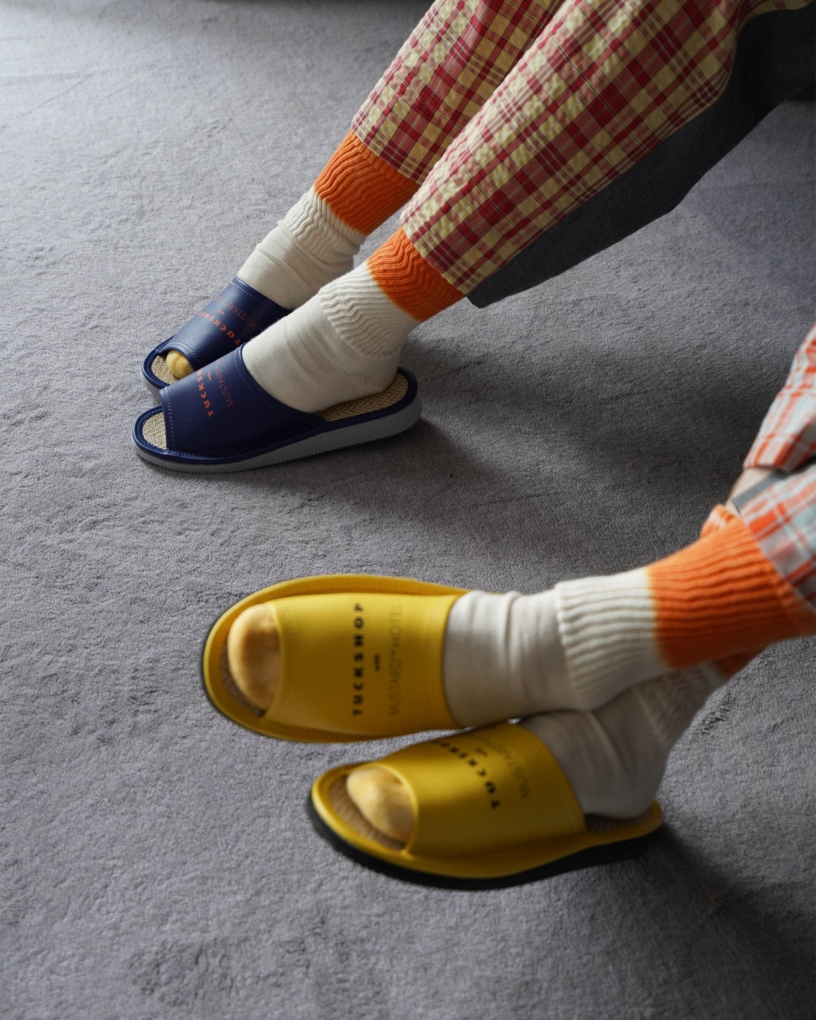 WOVEN SLIDES / royal blue - TUCKSHOP